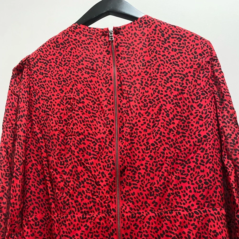 NWT Alice + Olivia Polly Strong Shoulder V Neck Dress Size 14 - Picture 11 of 16